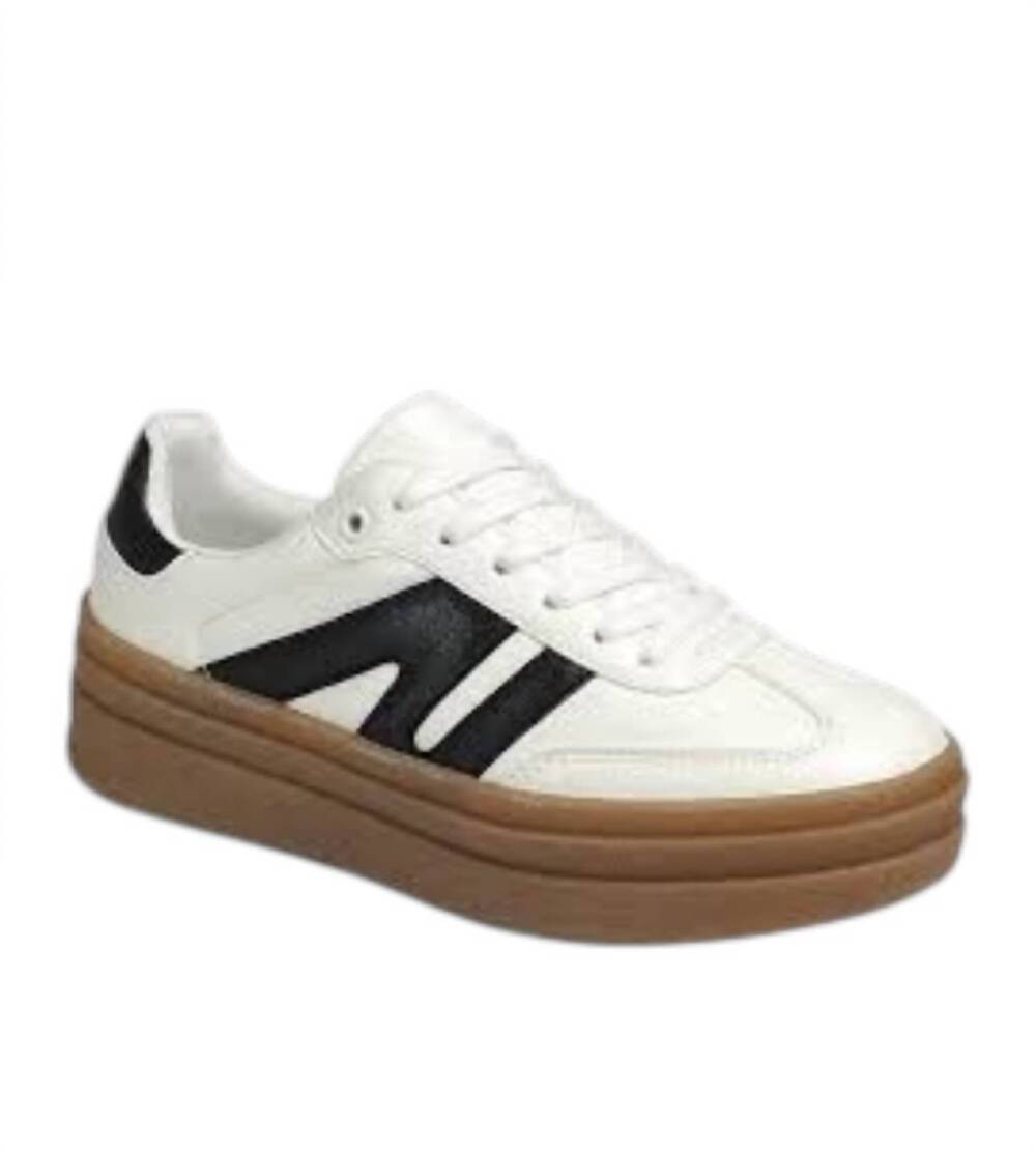 NEW LET'S SEE STYLE women's chunky platform low top sneakers in white